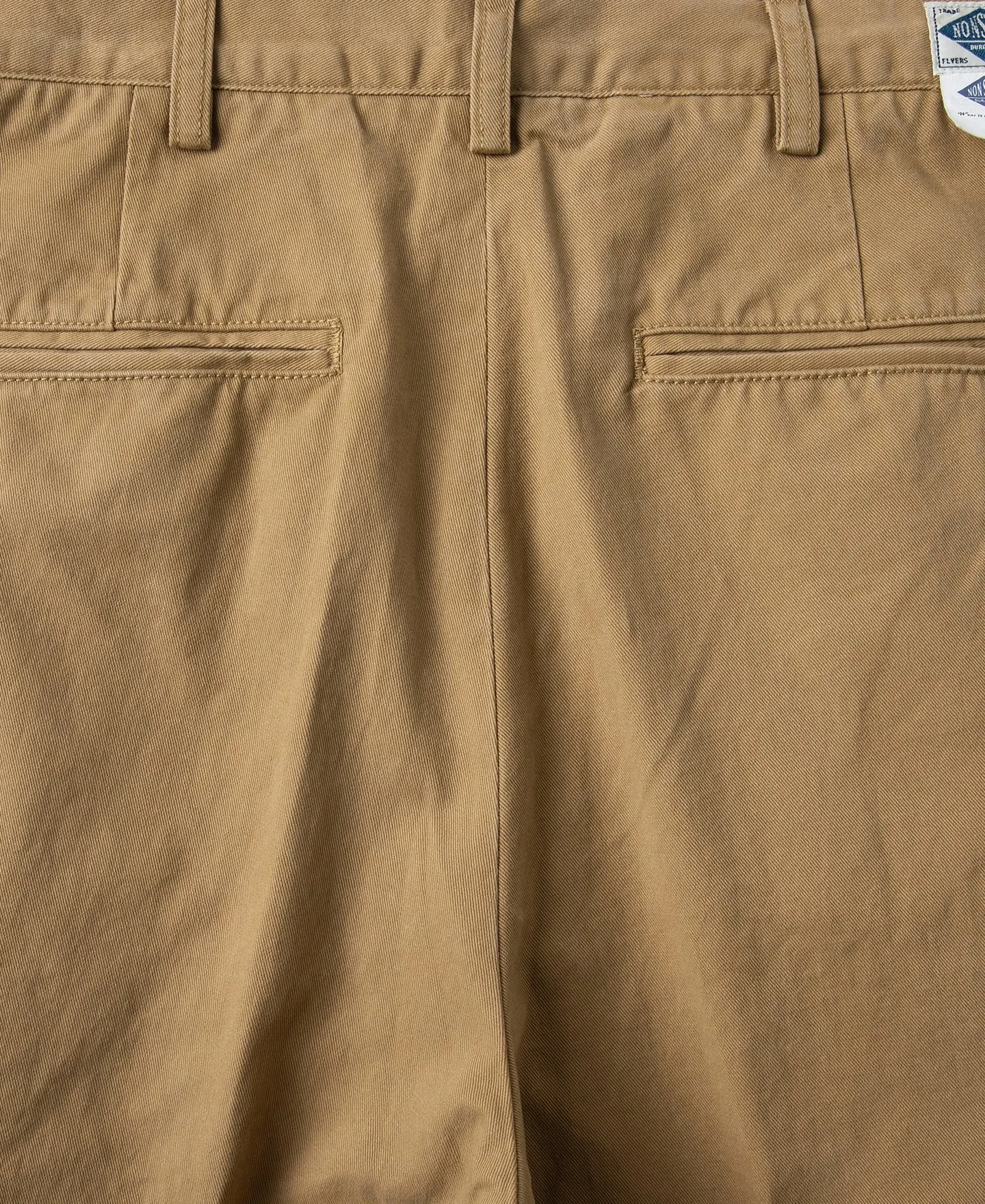 1930s IVY Style Double Pleated Chino Trousers - Yellow