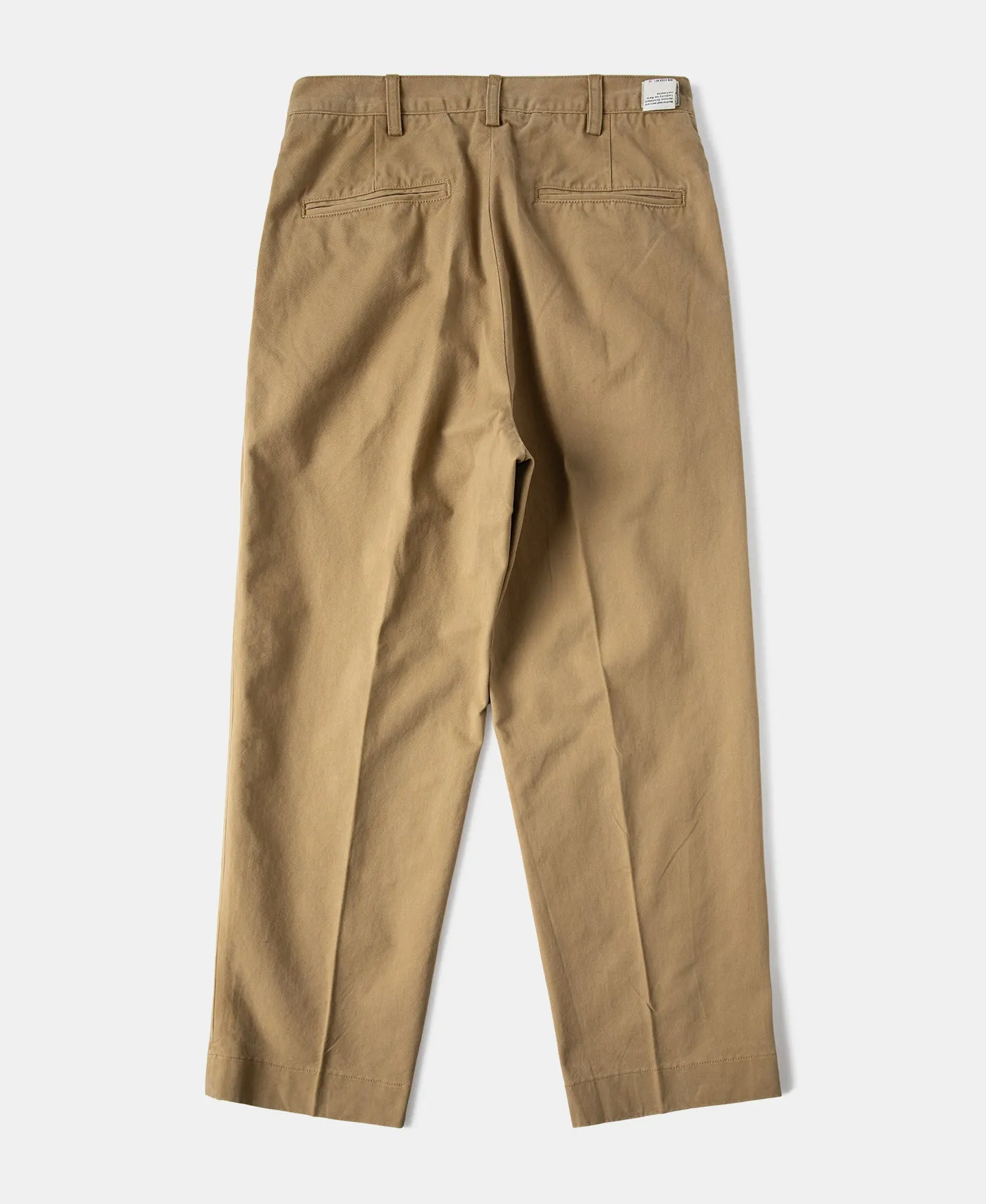 1930s IVY Style Double Pleated Chino Trousers - Yellow