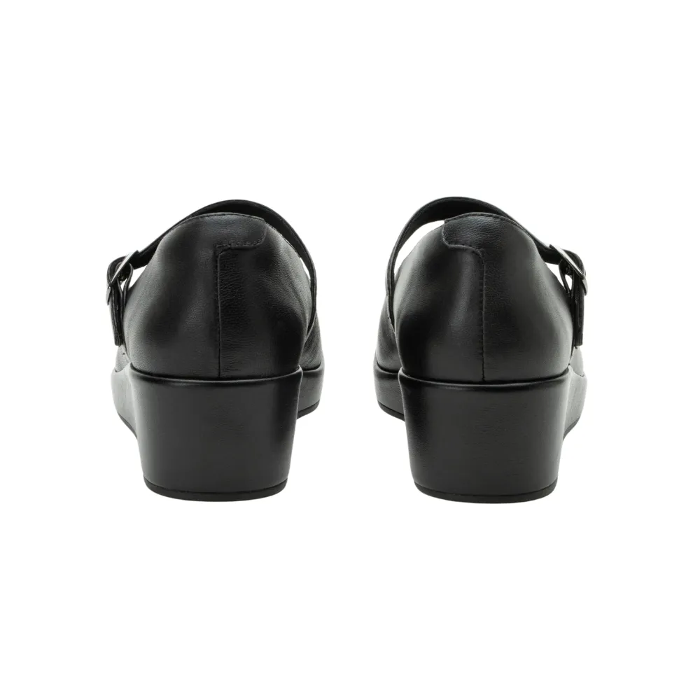 Alegria Haylo Black Wedge Shoe (Women's)