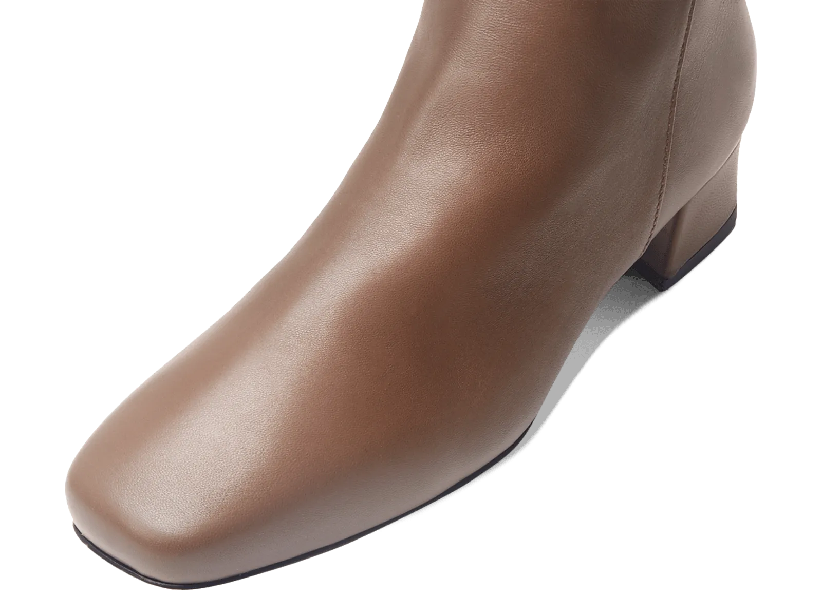 Debbie Boots in Khaki Brown Nappa