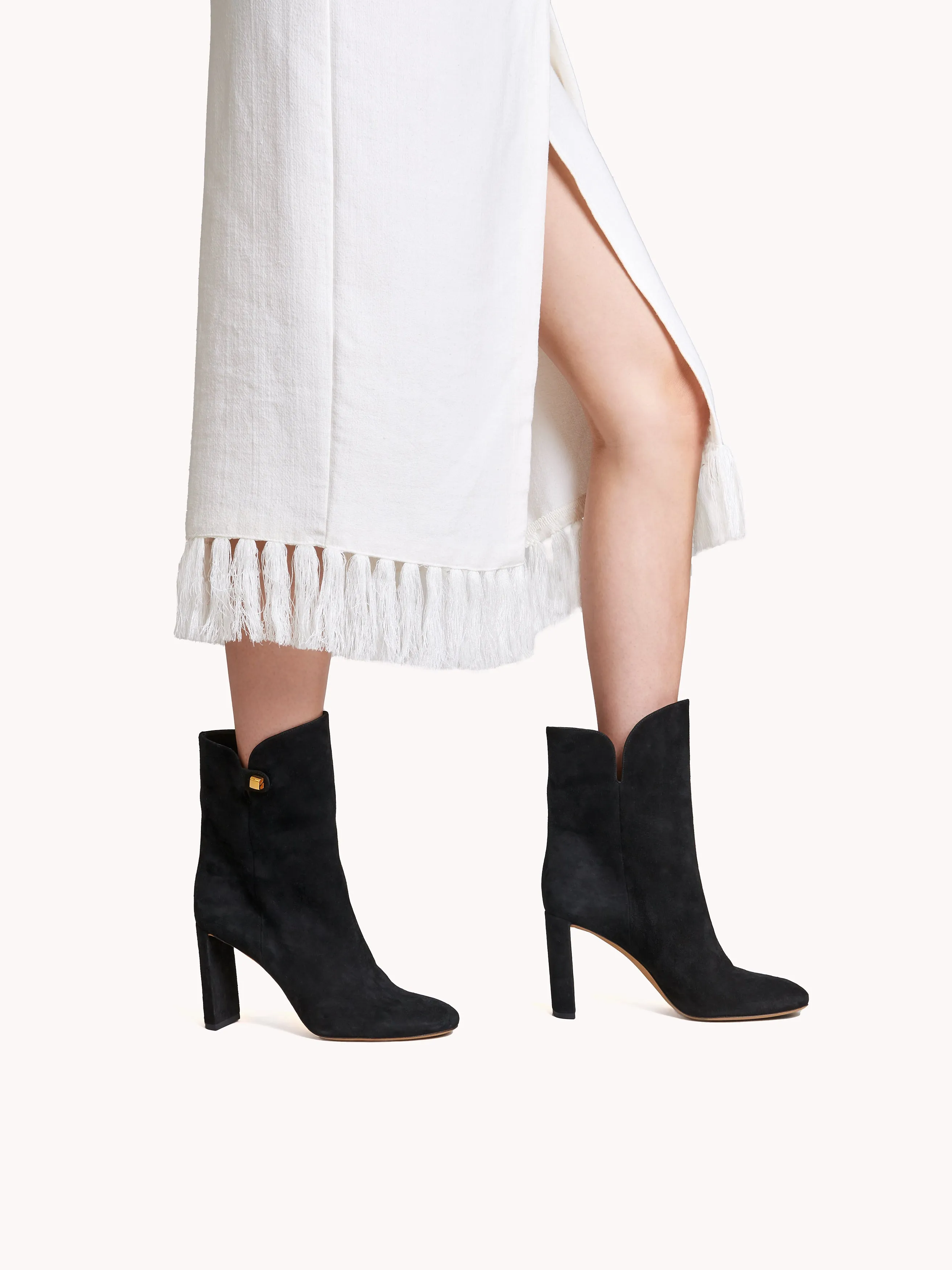 Gabriella  High-heel Black Suede Ankle Boots