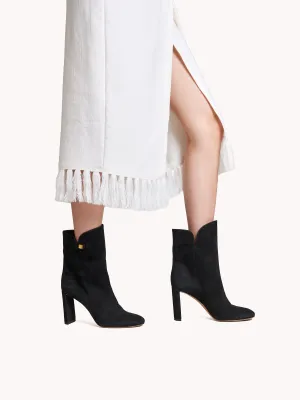 Gabriella  High-heel Black Suede Ankle Boots