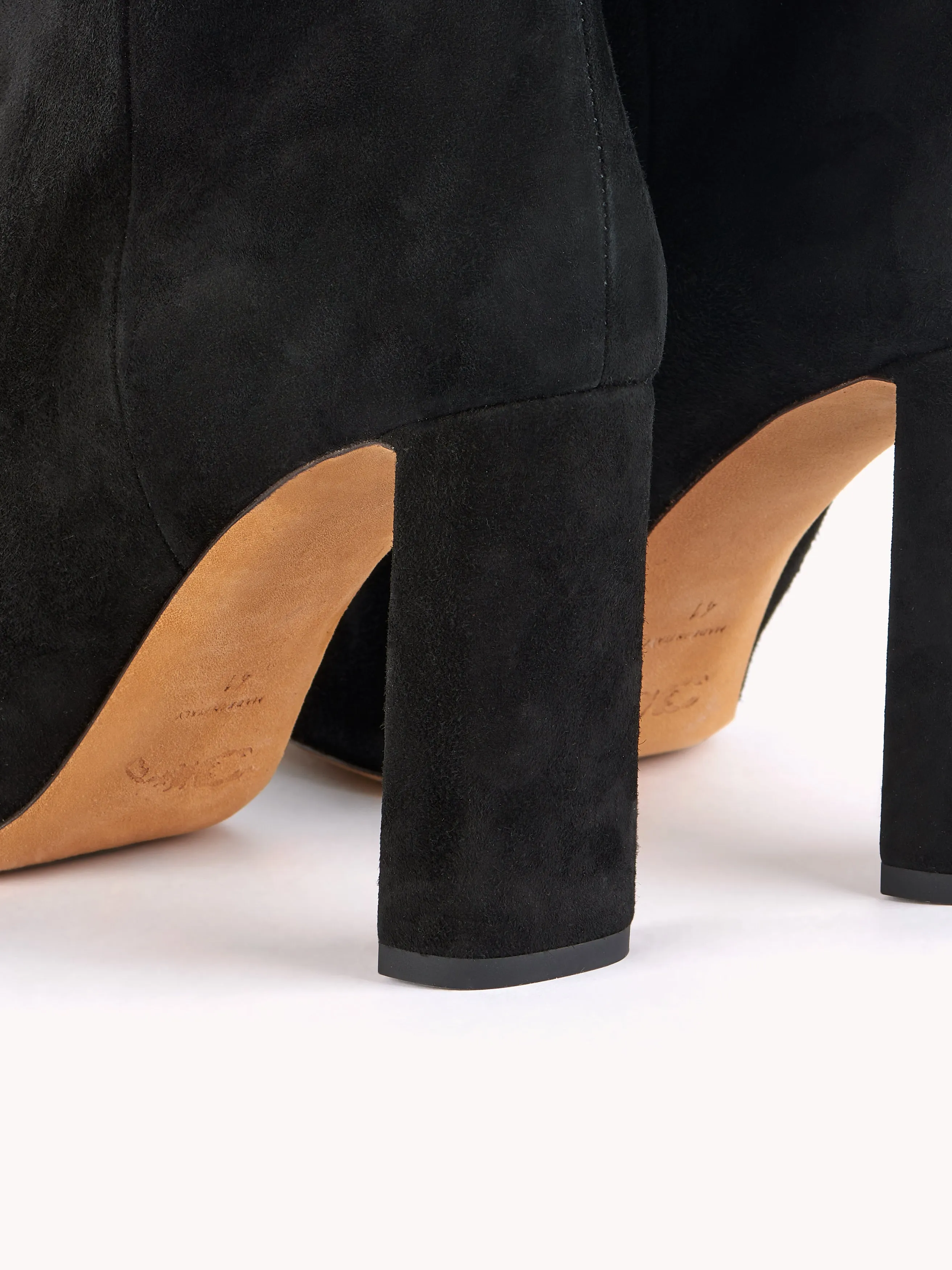Gabriella  High-heel Black Suede Ankle Boots