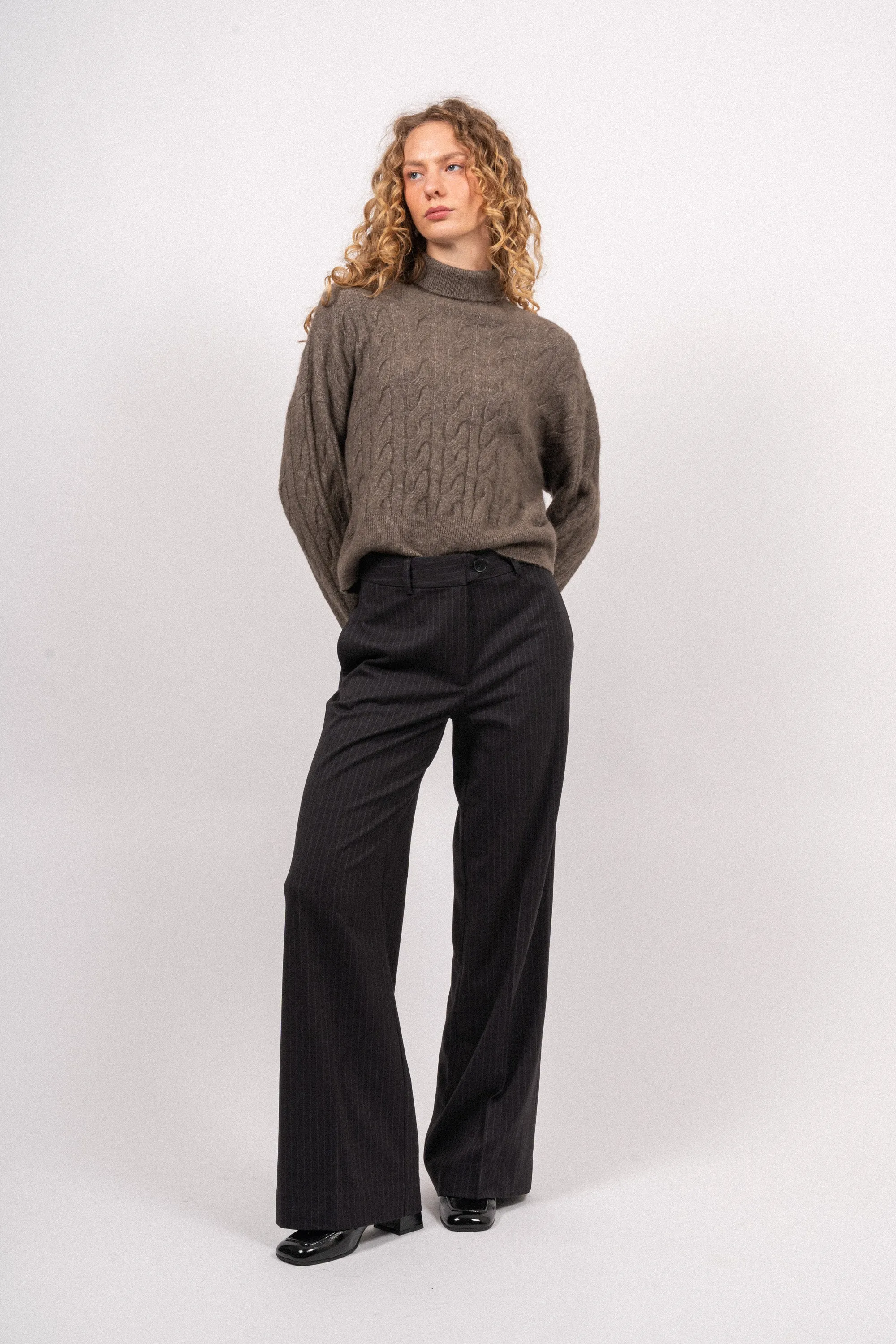Idacc Pin Wide Pant - Dark Grey