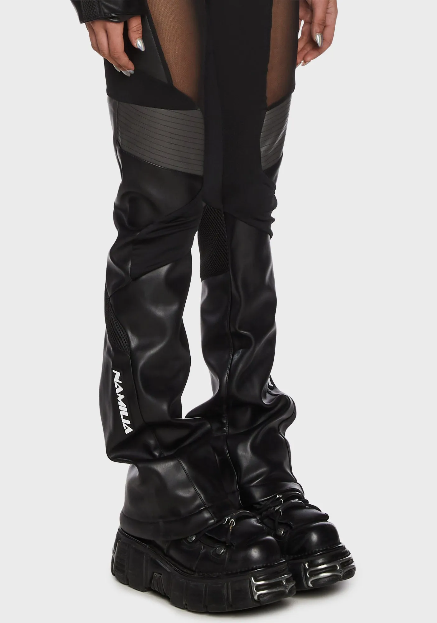 Moto Mesh Pants - Black