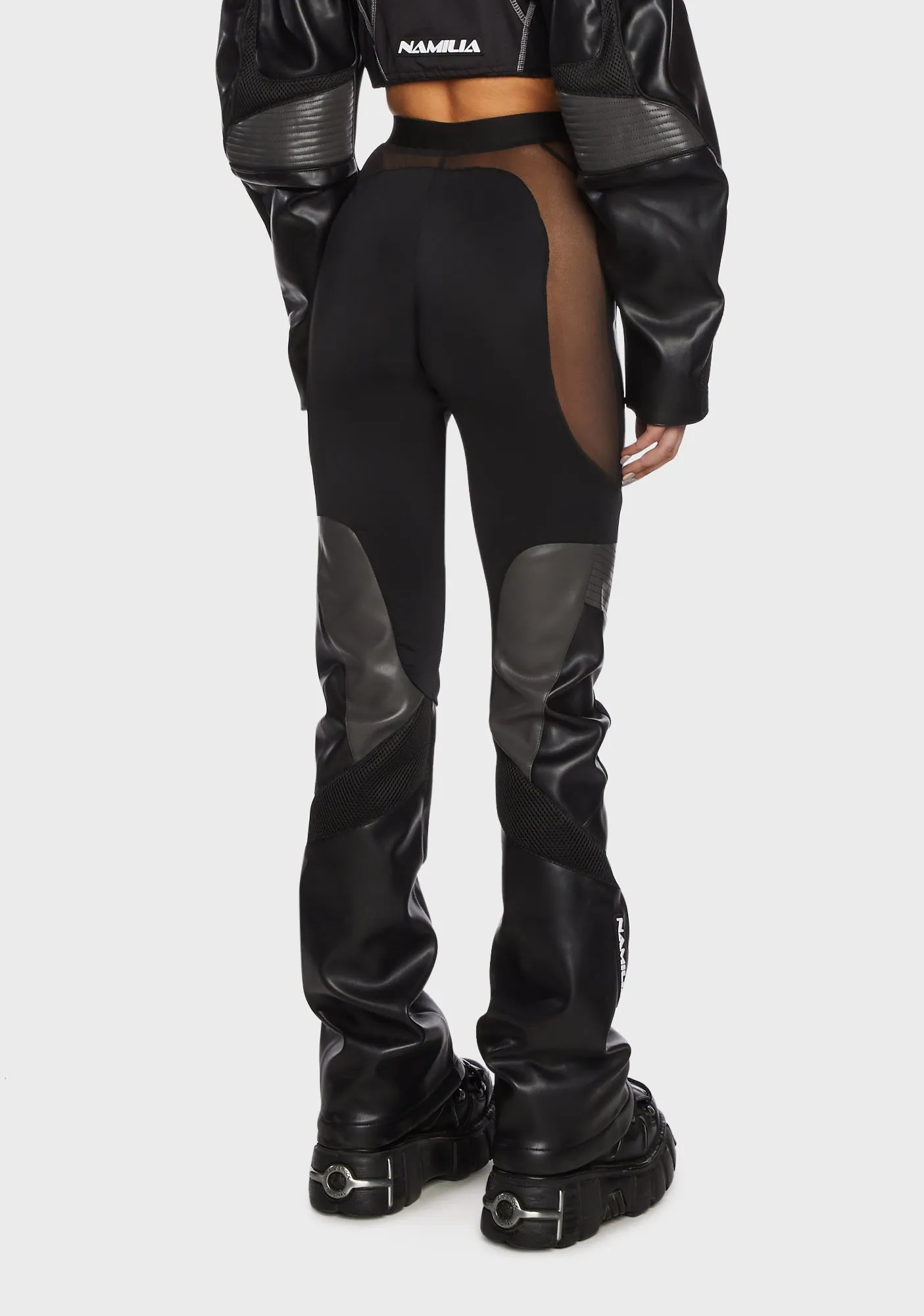 Moto Mesh Pants - Black