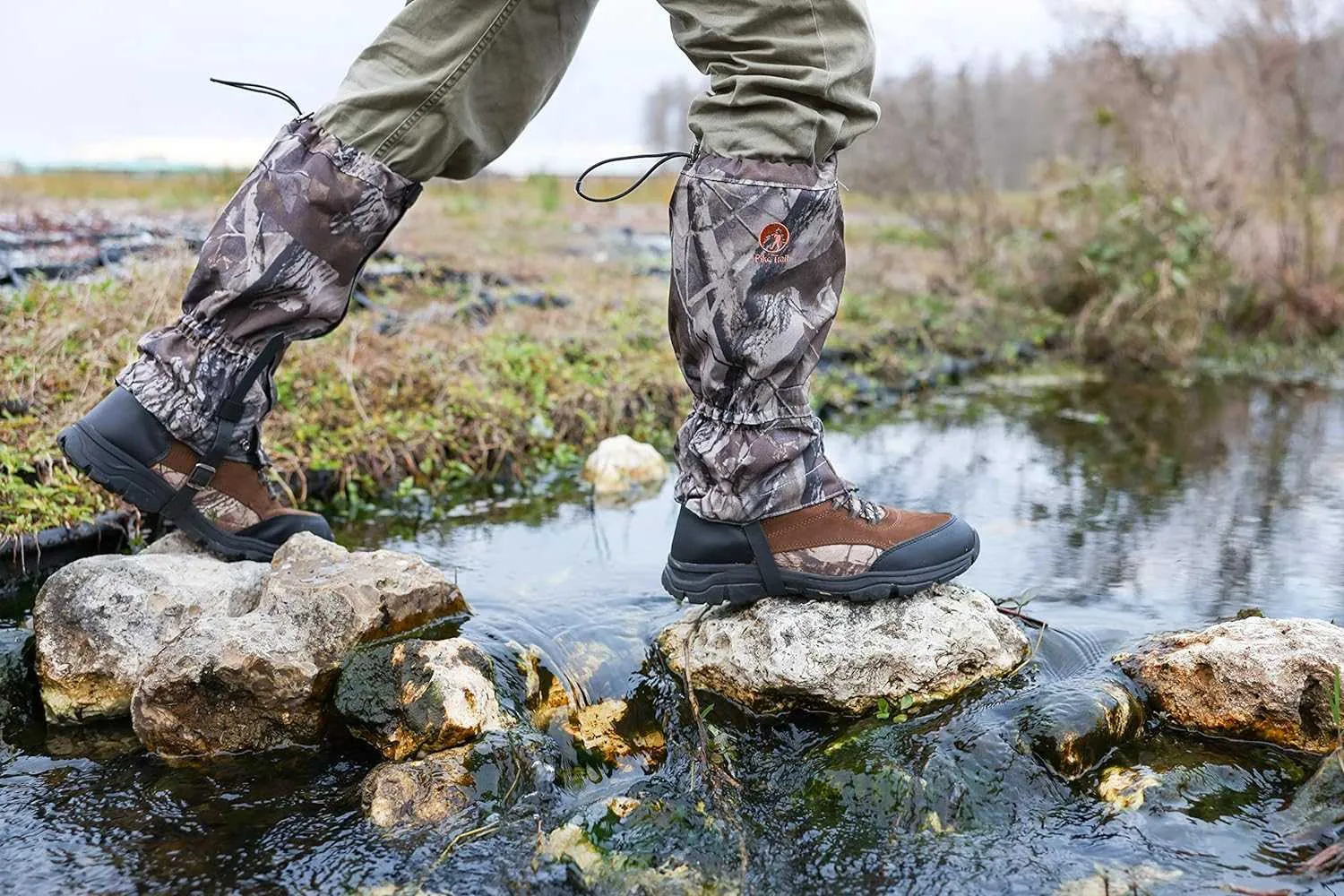 Pike Trail Leg Gaiters Waterproof Adjustable Snow Boot Gaiters for Hiking, Walking, Hunting, Mountain Climbing, Snowshoeing