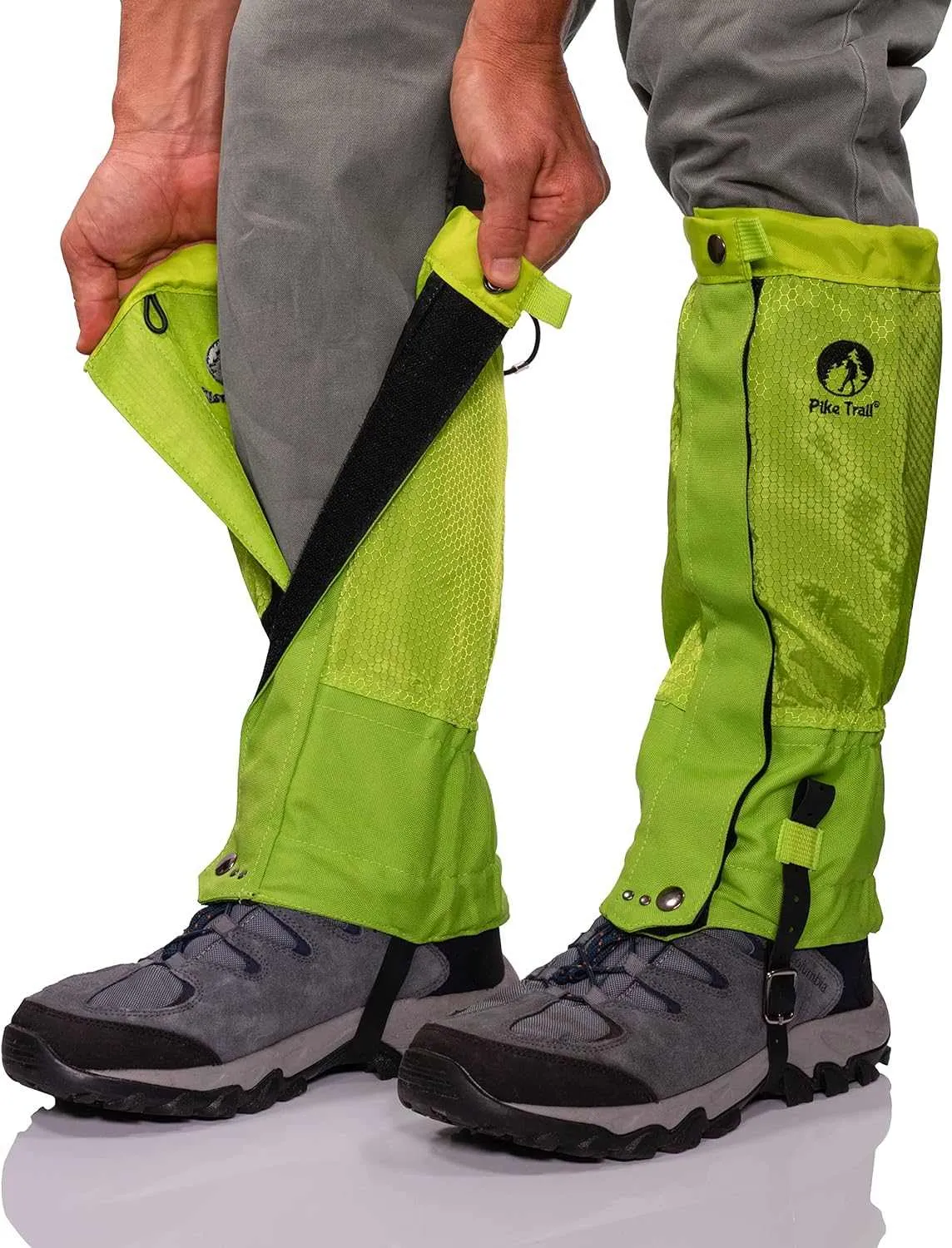 Pike Trail Leg Gaiters Waterproof Adjustable Snow Boot Gaiters for Hiking, Walking, Hunting, Mountain Climbing, Snowshoeing