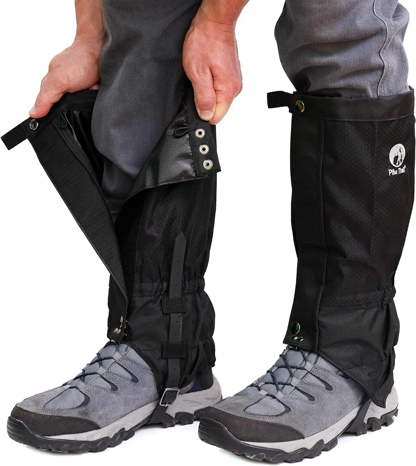 Pike Trail Leg Gaiters Waterproof Adjustable Snow Boot Gaiters for Hiking, Walking, Hunting, Mountain Climbing, Snowshoeing