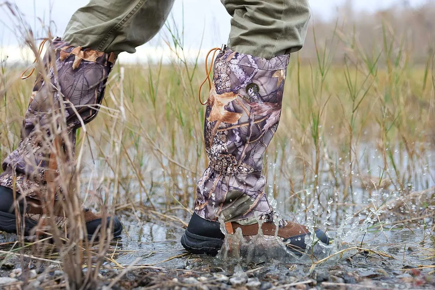 Pike Trail Leg Gaiters Waterproof Adjustable Snow Boot Gaiters for Hiking, Walking, Hunting, Mountain Climbing, Snowshoeing