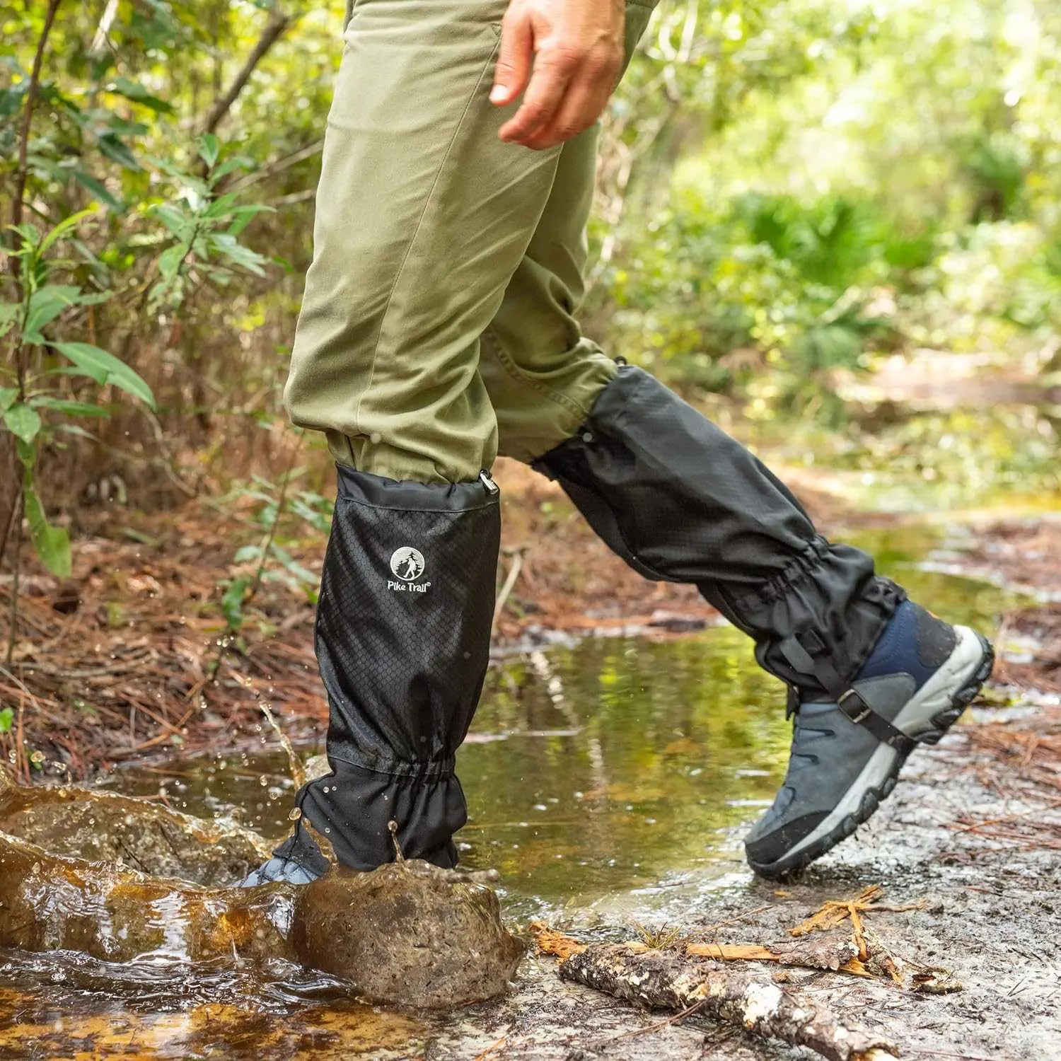 Pike Trail Leg Gaiters Waterproof Adjustable Snow Boot Gaiters for Hiking, Walking, Hunting, Mountain Climbing, Snowshoeing