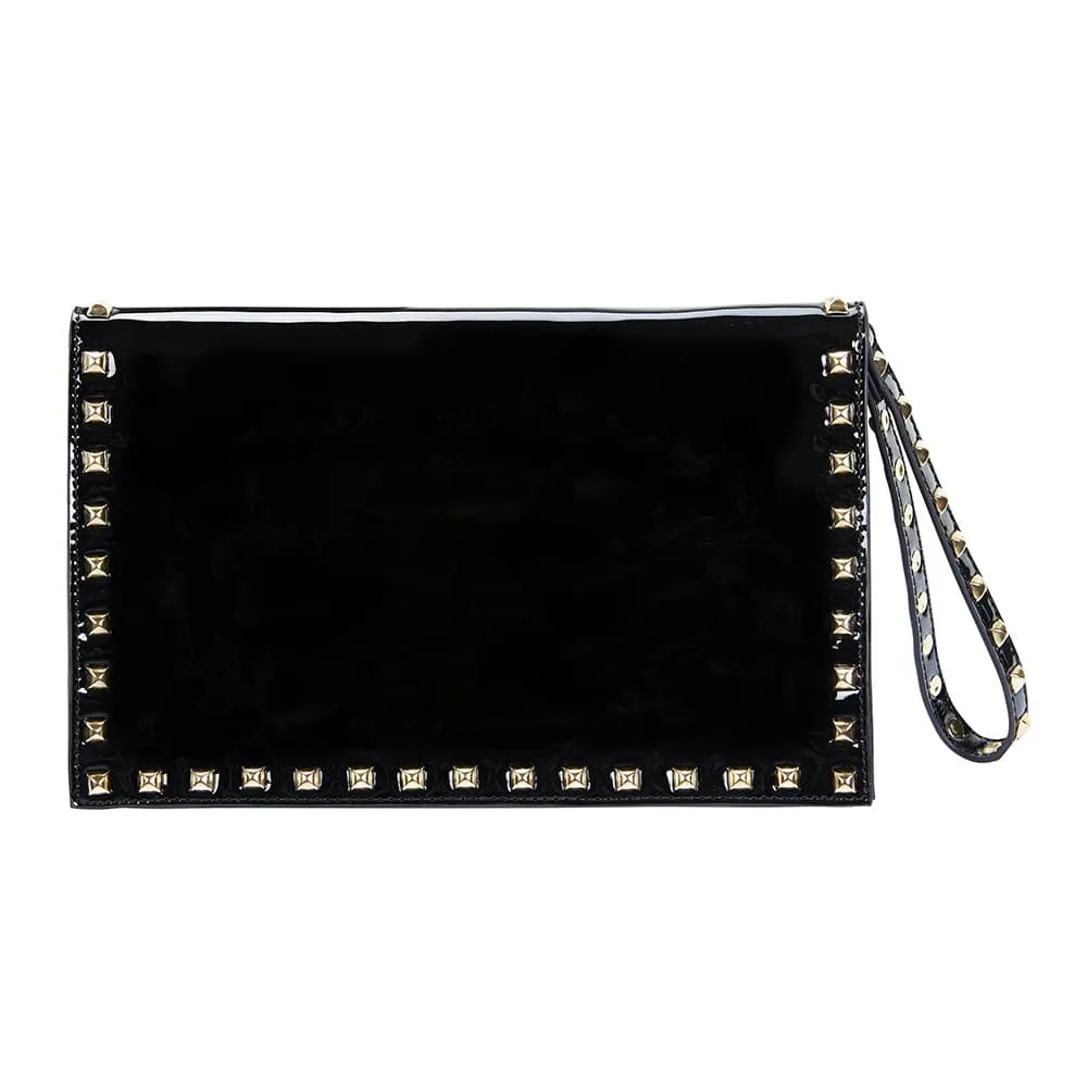Sable Handbag in Black Patent