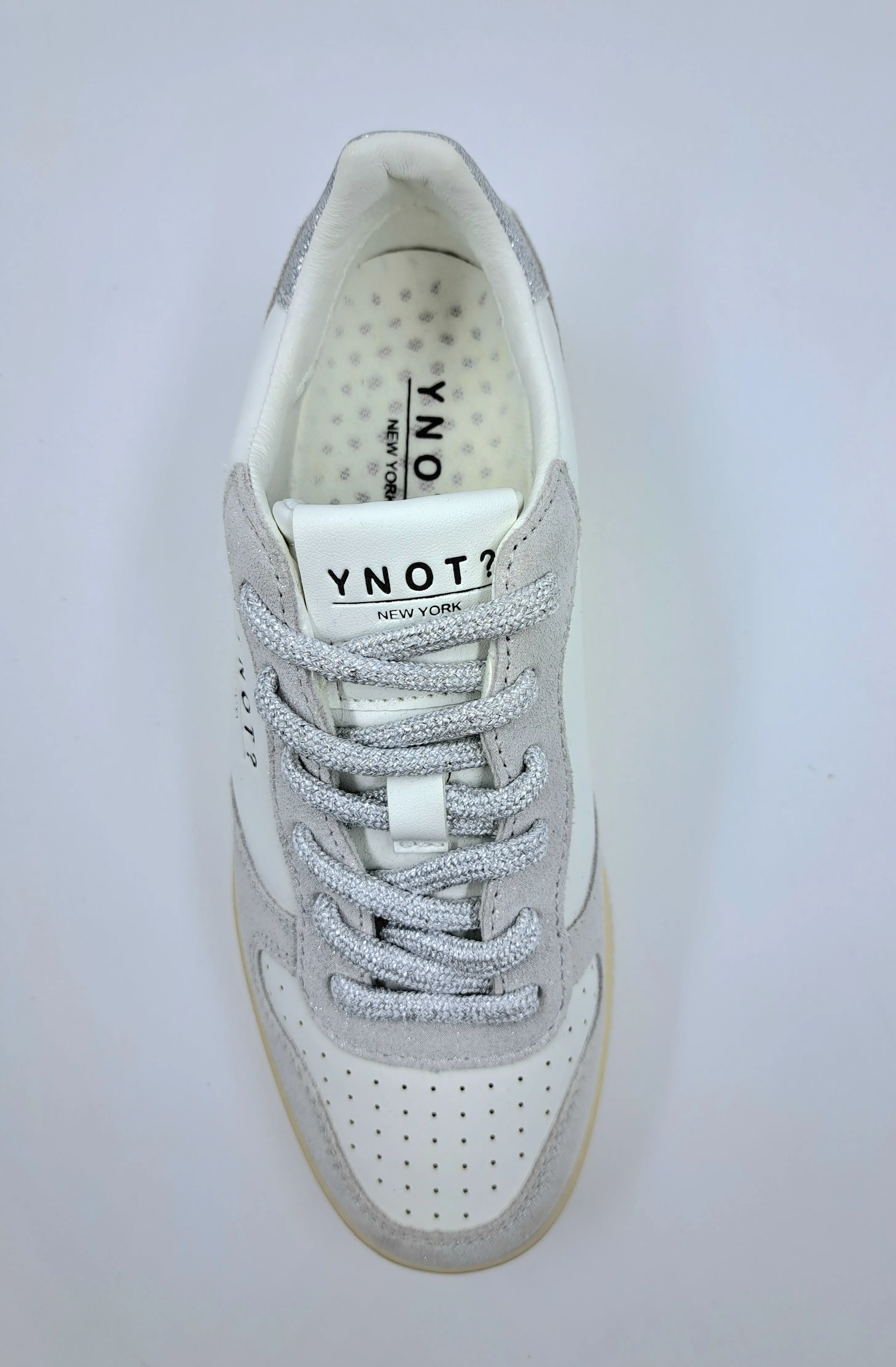 SNEAKERS CAMOSCIO GLITTER SILVER