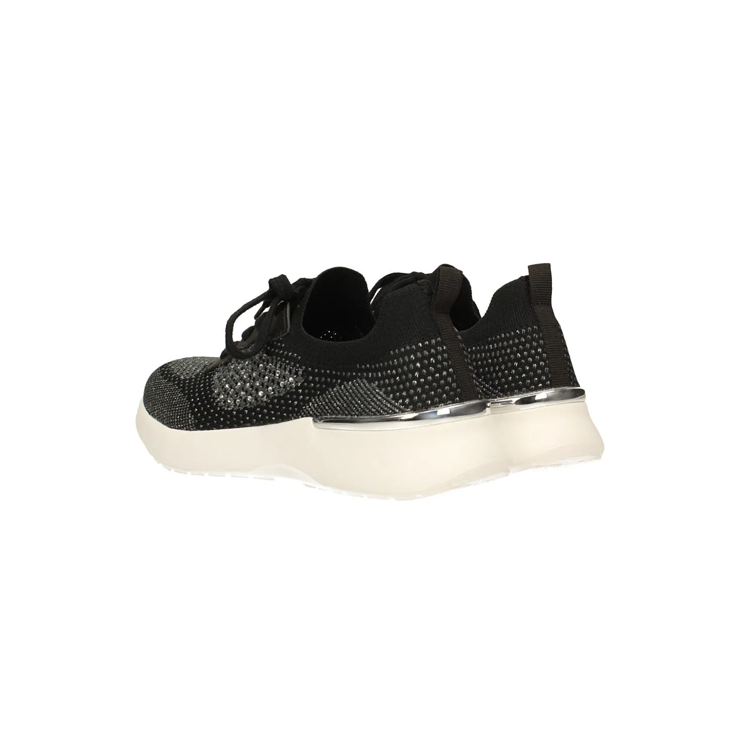 Sneakers in tessuto elasticizzato con strass