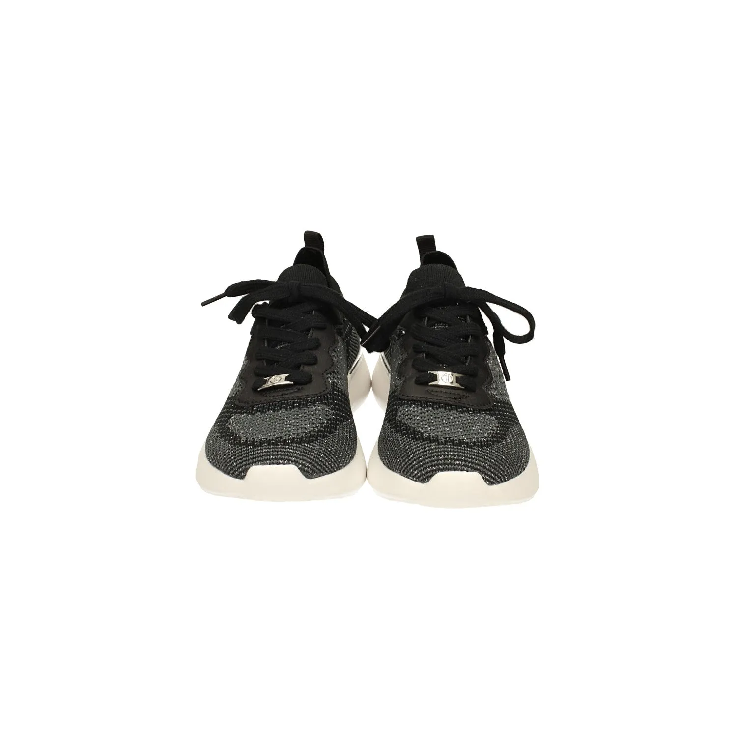 Sneakers in tessuto elasticizzato con strass