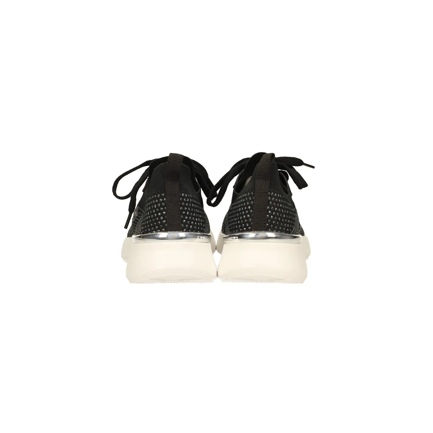 Sneakers in tessuto elasticizzato con strass
