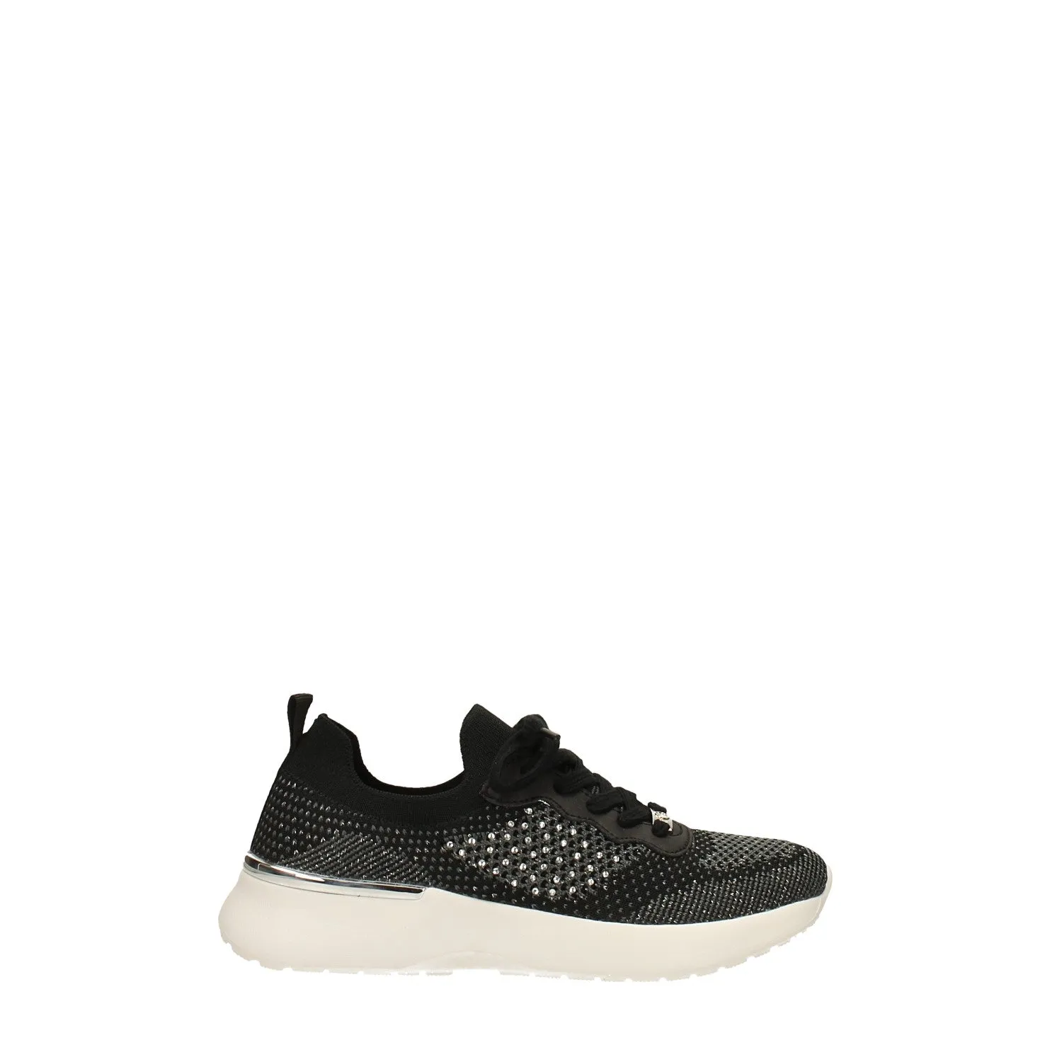 Sneakers in tessuto elasticizzato con strass