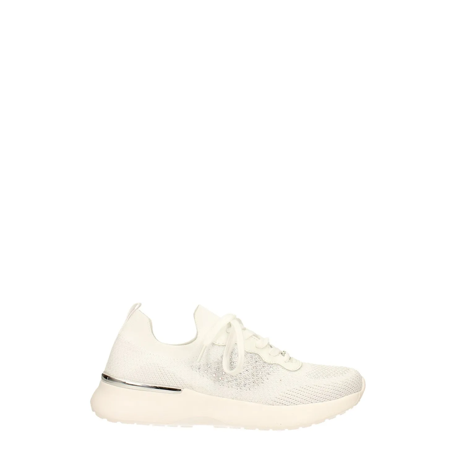 Sneakers in tessuto elasticizzato con strass