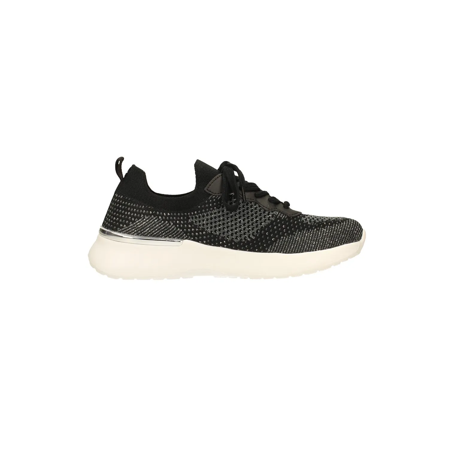 Sneakers in tessuto elasticizzato con strass