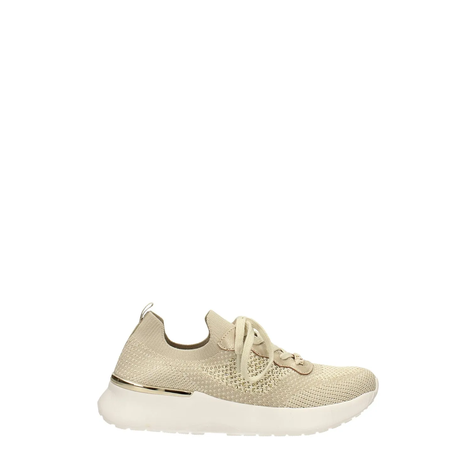 Sneakers in tessuto elasticizzato con strass