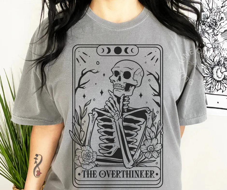 The Overthinker Skellie | Comfort Colors Tarot Tee