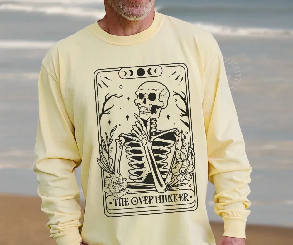 The Overthinker Skellie Tarot | Comfort Colors Long Sleeve