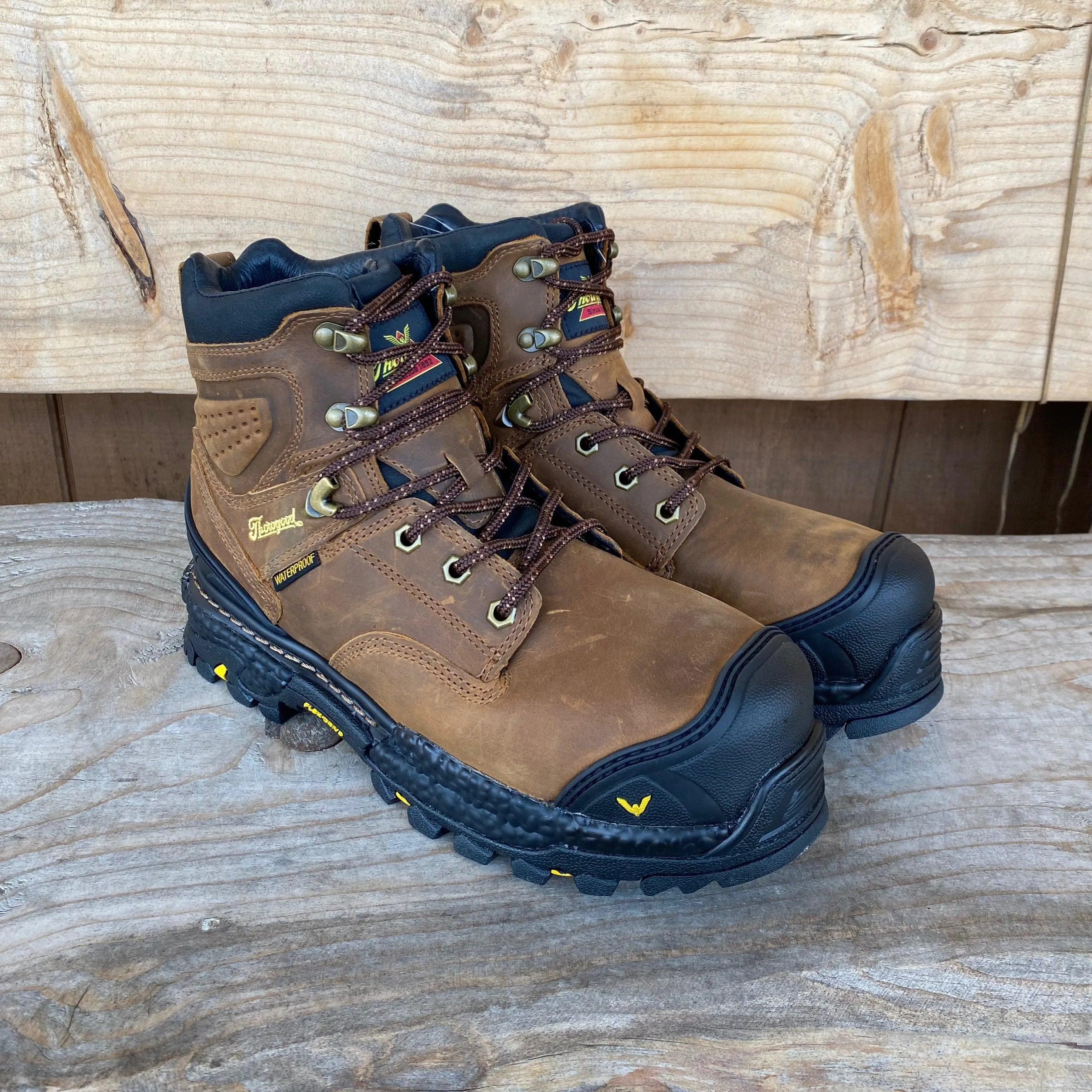 Thorogood Infinity FD Series 6" Brown Safety Toe Waterproof Work Boots 804-3416