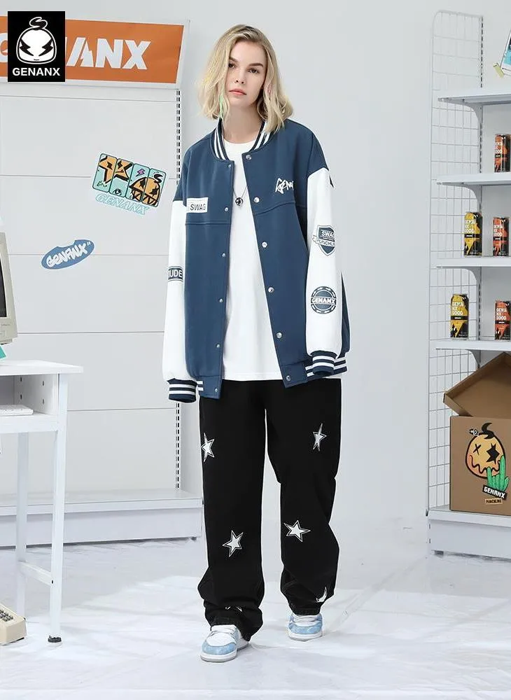 Vintage American Badge Baseball Jacket