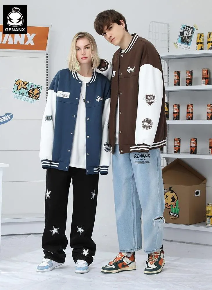 Vintage American Badge Baseball Jacket