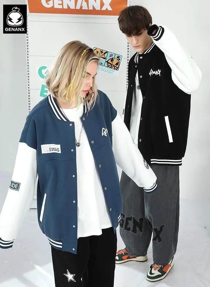 Vintage American Badge Baseball Jacket
