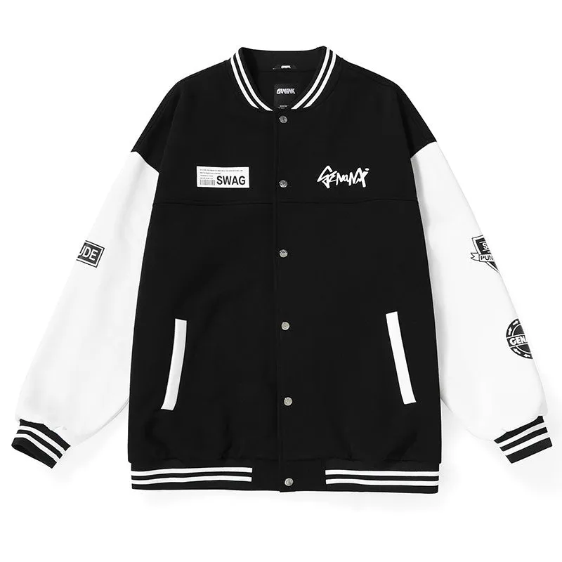 Vintage American Badge Baseball Jacket
