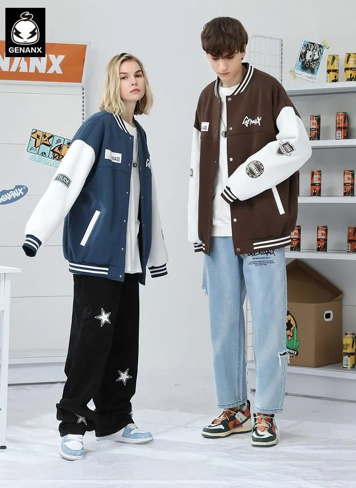 Vintage American Badge Baseball Jacket